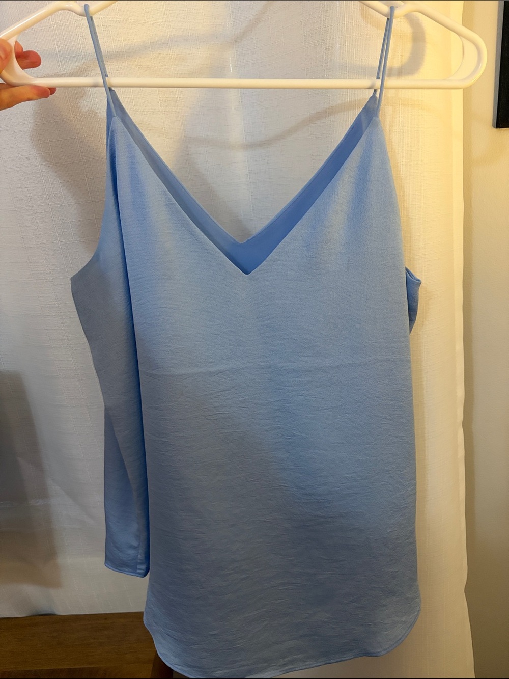 Express Sky Blue V-Neck Spaghetti Strap Cami